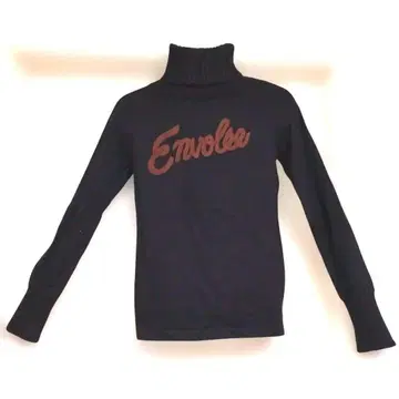 [새상품급] VertDense 브라운 로고 터틀넥 스웨터 블랙 M