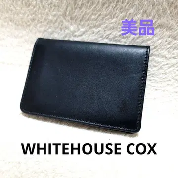 새상품급 화이트하우스콕스 카드 케이스 명함지갑 가죽 블랙