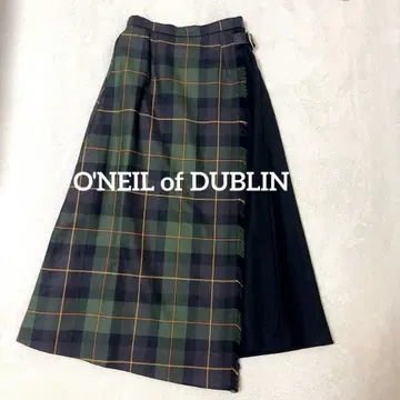 오닐 오브 더블린 콤비네이션 울 스커트 체크 플레어