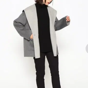 COMME CA ISM 세일러 카라 리버 코트