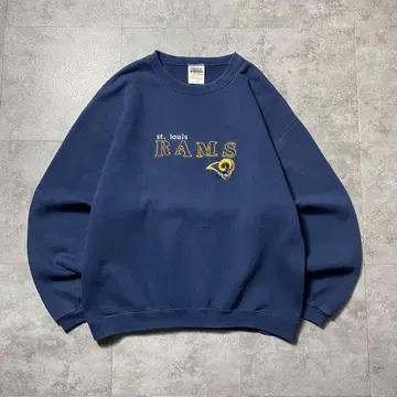 90s TULTEX NFL PAMS 세인트루이스 라무 자수 로고 맨투맨