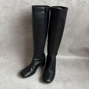 비비안 Vivian 블랙 롱 부츠 스퀘어토 S 사이드 지퍼