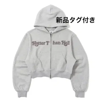 HTH glitter heart logo zip hoodie