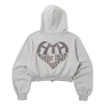 HTH glitter heart logo zip hoodie