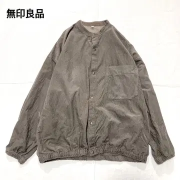 [ 새상품급 ] 무인양품 MUJI 밴드 카라 코듀로이 블라우스 셔츠