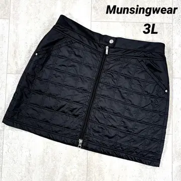 [ 먼싱웨어 ] 스커트 퀼팅 3L 사이즈 더블 지퍼 블랙
