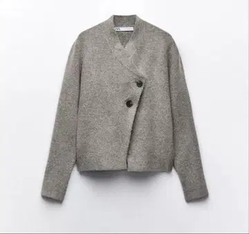 ZARA 자라 니트 랩 가디건 그레이 가디건