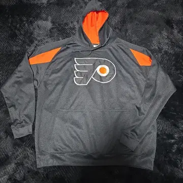 NHL 프론트 로고 후드티 2XL 그레이/오렌지