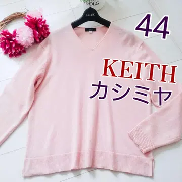 KEITH 키이스 캐시미어 100% 핑크 V넥 루즈핏 44 2XL