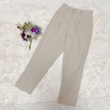 illi edited by KBF 베이지 센터 프레스 슬랙스 38