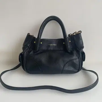 via Repubbilica 2way 숄더 토트백 천연 가죽 블랙