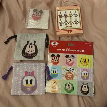 디즈니 뉴이어 2026 주머니, 키링 3종 세트