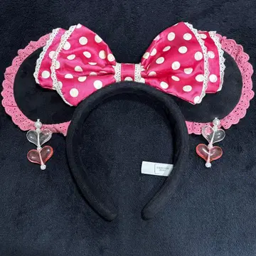 디즈니 머리띠 귀찌 미니 핑크 도트
