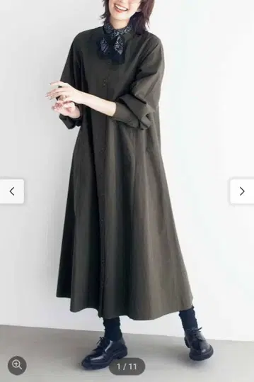 새상품 리브인컴포트 사토 시오리 프로듀스 셔츠 원피스 LP 사이즈