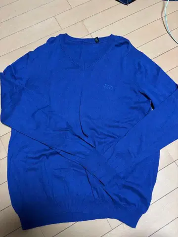 휴고보스 니트 로얄 블루