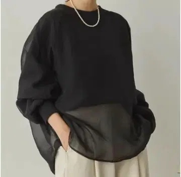 오간자 레이어드 볼륨 소매 풀오버 Mal. 레레레님 즉시 발송!