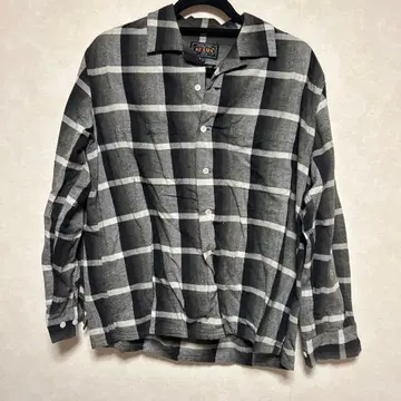 BEAMS 체크 무늬 긴팔 셔츠 M 일본제
