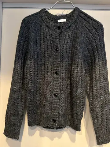 FASHIRU 그레이 리브 편직 가디건