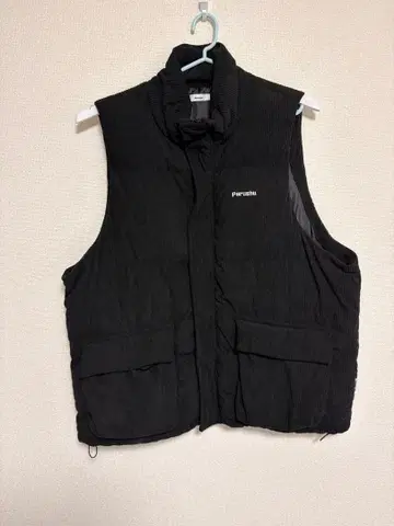 perushu 블랙 베스트 코듀로이풍