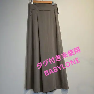 택 포함 미사용 봄/여름 BABYLONE 와이드 팬츠 카키 브라운