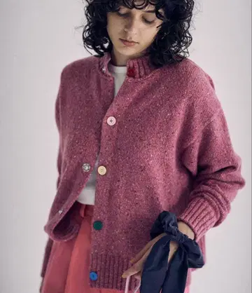 SEA 핑크 니트 가디건