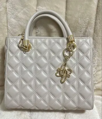 RANDA 2WAY 퀼팅 미디 백 아이보리