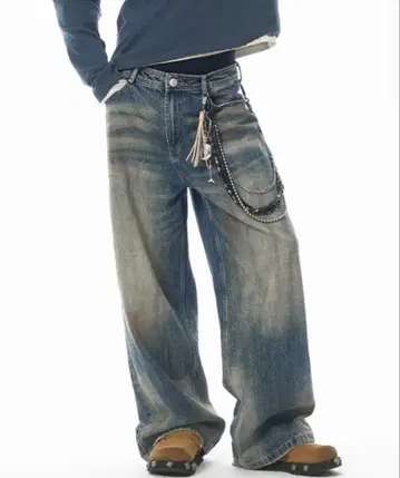 [ 완판템 ] Menes JHYQ 빈티지 배기 핏 진