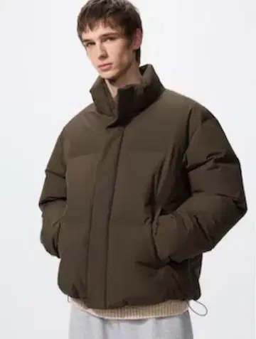 2025 유니클로 심리스 다운 자켓 XL 다크 브라운 새상품급