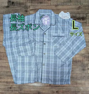 남성용 파자마 L 사이즈 긴팔 롱 바지