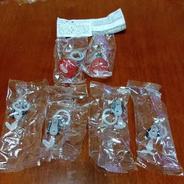 피넛 스누피 캡슐 토이 메지루시 액세서리 6개