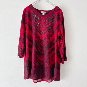 cj banks 씨제이 뱅크스 빨검 튜닉 1X 오분 소매 [ LL ]