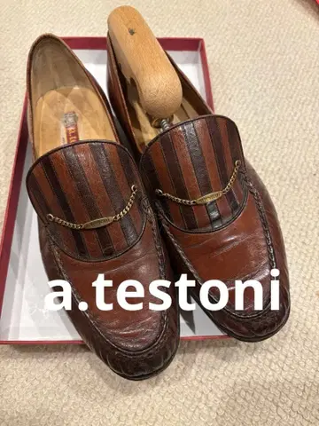 아 테스토니 a.testoni 천연 가죽 비즈니스 슈즈
