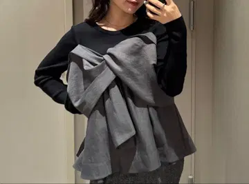 프레이 아이디 페플럼 리본 상의 루미네 한정판 25aw