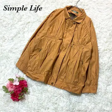 심플 라이프 자켓 브라운 계열 레트로 캐주얼 무지 개더