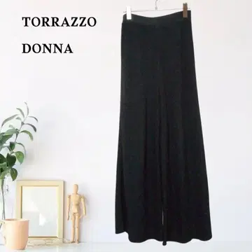 zC145 [ F ] TORRAZZO DONNA 팬츠 리브 니트 플레어