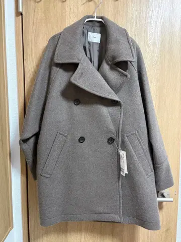 IENA 더블 브레스트 하프 코트 36