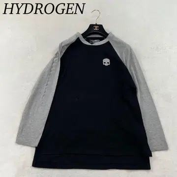 K282 L 하이드로겐 로고 스컬 티셔츠 블랙 그레이 남성용