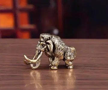 맘모스 놋쇠 미니어처 입상 인테리어 행운의 물건 골드