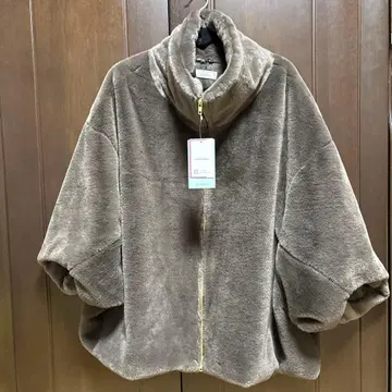 시마무라 플리스 자켓 브라운 하이넥