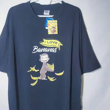 새상품 T셔츠 4L 오자루의 조지 바나나 유니버셜 엠보싱 애니메이션