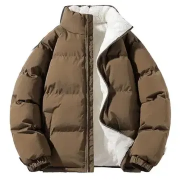 [Aaronlive] 코트 남성용 패딩 자켓 겨울 의류 속기모 무지 b