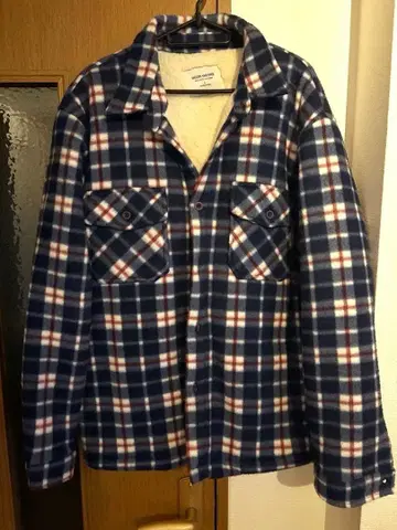 NOON GOONS 네이비 체크 L 사이즈 자켓 체크 보아