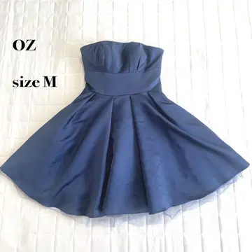 OZ 네이비 스트랩리스 플레어 드레스 파티 드레스 발표회 사이즈 M