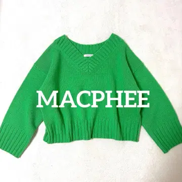 맥피 라무 캐시미어 V넥 풀오버 니트