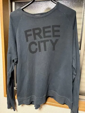 레어! FREE CITY 맨투맨 L 네이비