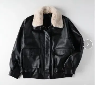 Right-on 플라이트 자켓 (가죽 세련된 실루엣 캐주얼)