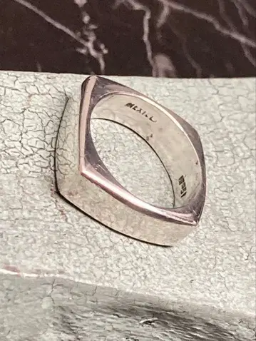 [R7] MEXICO 925 / 16호 스퀘어 반지 빈티지 실버