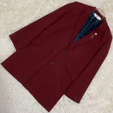 [고품질] CASPER JOHN 미들 기장 자켓 버건디 M 고급스러움