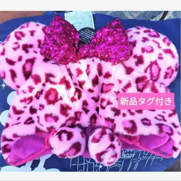 팬캡 레오파드 무늬 핑크 레오파드 표범 무늬 도쿄 디즈니 리조트