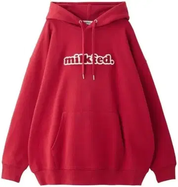 미사용 새상품 MILKFED. 빨간색 후드티 L 사이즈 성숙/러블리 레드
